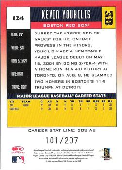2005 Donruss - Stat Line Career #124 Kevin Youkilis Back