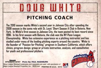 2010 Grandstand Johnson City Cardinals #35 Doug White Back