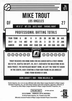 2018 Donruss Optic - Pink #121 Mike Trout Back