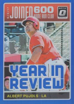 2018 Donruss Optic - Year in Review Blue #YR5 Albert Pujols Front