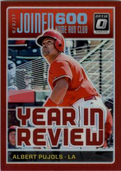 2018 Donruss Optic - Year in Review Red #YR5 Albert Pujols Front