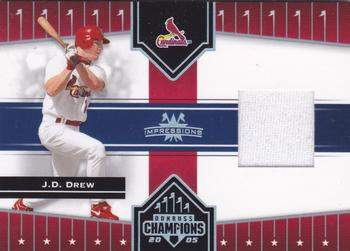 2005 Donruss Champions - Impressions Material #37 J.D. Drew Cards Front