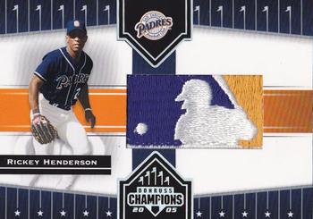 2005 Donruss Champions - Impressions MLB Logo Patch #311 Rickey Henderson Front