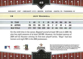 2005 Donruss Champions - Impressions Red #45 Jeff Bagwell Back