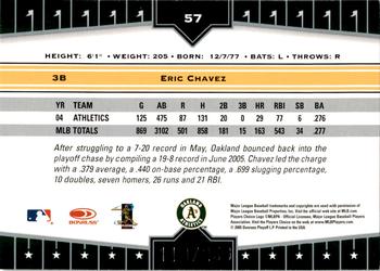 2005 Donruss Champions - Impressions Red #57 Eric Chavez Back