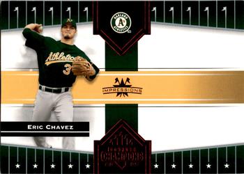 2005 Donruss Champions - Impressions Red #57 Eric Chavez Front