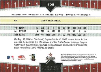 2005 Donruss Champions - Impressions Red #105 Jeff Bagwell Back