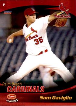 2013 Choice Palm Beach Cardinals #9 Sam Gaviglio Front
