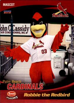2013 Choice Palm Beach Cardinals #36 Robbie the Redbird Front