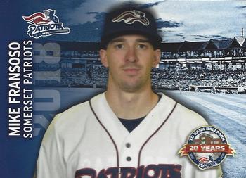 2018 Choice Somerset Patriots #10 Mike Fransoso Front