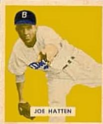 1949 Bowman #116 Joe Hatten Front