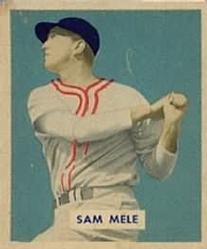 1949 Bowman #118 Sam Mele Front