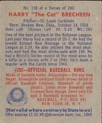 1949 Bowman #158 Harry 