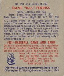 1949 Bowman #211 Dave 