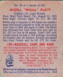 1949 Bowman #89 Mizell 
