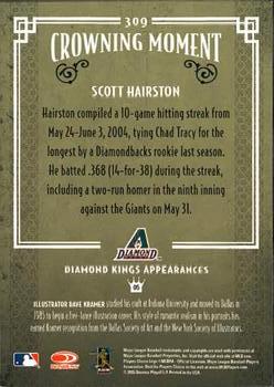 2005 Donruss Diamond Kings #309 Scott Hairston Back