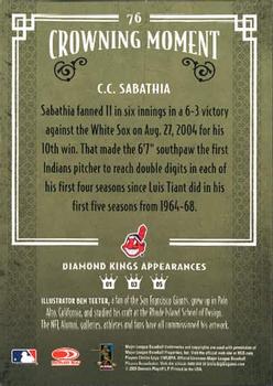2005 Donruss Diamond Kings #76 C.C. Sabathia Back