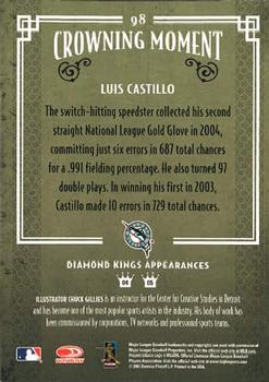 2005 Donruss Diamond Kings #98 Luis Castillo Back