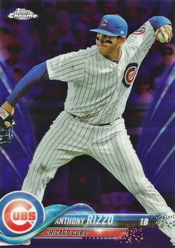 2018 Topps Chrome - Purple Refractor #49 Anthony Rizzo Front