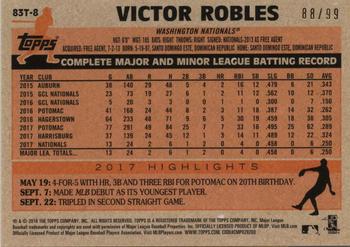 2018 Topps Chrome - 1983 Topps Baseball 35th Anniversary Green Refractor #83T-8 Victor Robles Back