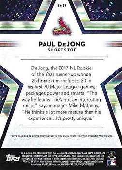 2018 Topps Chrome - Future Stars #FS-17 Paul DeJong Back