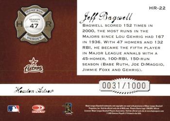 2005 Donruss Classics - Home Run Heroes #HR-22 Jeff Bagwell Back