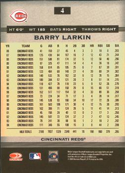 2005 Donruss Greats #4 Barry Larkin Back