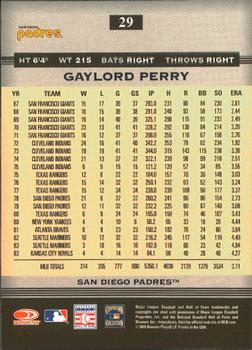 2005 Donruss Greats #29 Gaylord Perry Back