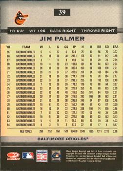 2005 Donruss Greats #39 Jim Palmer Back