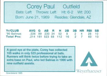 1995 Grandstand Grays Harbor Gulls #20 Corey Paul Back