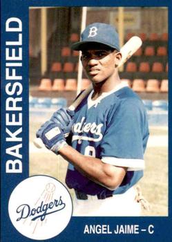 1993 Cal League Bakersfield Dodgers #12 Angel Jaime Front