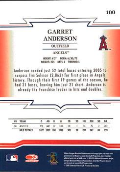 2005 Donruss Throwback Threads #100 Garret Anderson Back