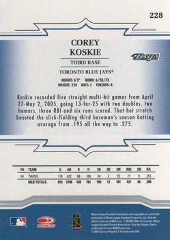 2005 Donruss Throwback Threads #228 Corey Koskie Back