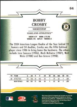 2005 Donruss Throwback Threads #64 Bobby Crosby Back