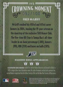 2005 Donruss Diamond Kings - Bronze #223 Fred McGriff Back