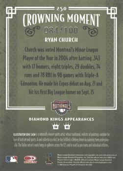 2005 Donruss Diamond Kings - Bronze #250 Ryan Church Back