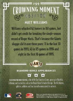 2005 Donruss Diamond Kings - Bronze #299 Matt Williams Back