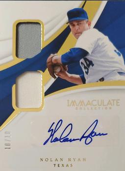 2018 Panini Immaculate Collection - Immaculate Dual Material Autographs #DMA-NR Nolan Ryan Front