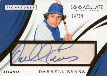2018 Panini Immaculate Collection - Immaculate Parchment Signatures #PS-DE Darrell Evans Front