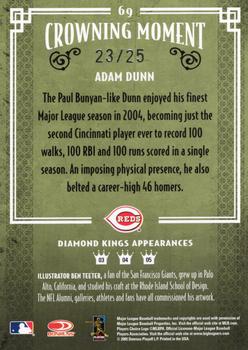 2005 Donruss Diamond Kings - Framed Black #69 Adam Dunn Back