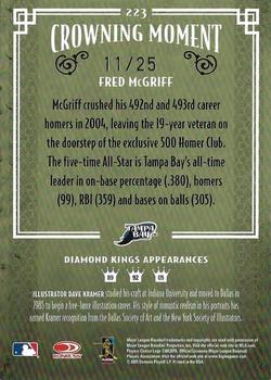 2005 Donruss Diamond Kings - Framed Black #223 Fred McGriff Back