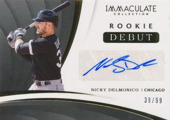2018 Panini Immaculate Collection - Rookie Debut Signatures #RDS-ND Nicky Delmonico Front