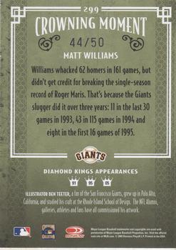 2005 Donruss Diamond Kings - Framed Green #299 Matt Williams Back