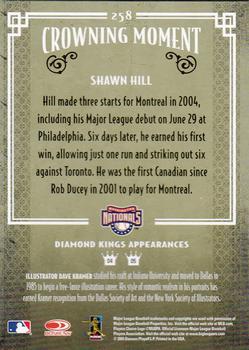 2005 Donruss Diamond Kings - Framed Red #258 Shawn Hill Back