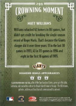 2005 Donruss Diamond Kings - Framed Red #299 Matt Williams Back