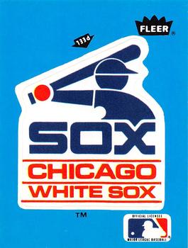 1985 Fleer - Team Stickers Large Print #NNO Chicago White Sox Logo Front