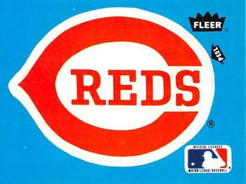 1985 Fleer - Team Stickers Large Print #NNO Cincinnati Reds Logo Front