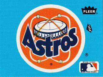 1985 Fleer - Team Stickers Large Print #NNO Houston Astros Logo Front