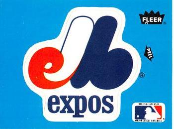 1985 Fleer - Team Stickers Large Print #NNO Montreal Expos Logo Front