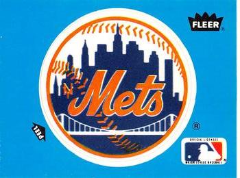 1985 Fleer - Team Stickers Large Print #NNO New York Mets Logo Front